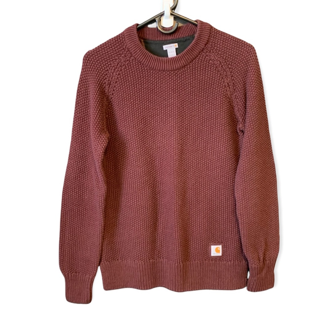 Carhartt Women’s Crewneck Sweater in Burgundy